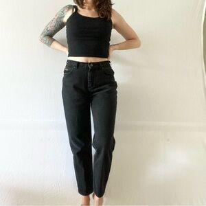 Vintage Lee Riders 90’s High-Wasted Straight Leg Black Denim Jeans Size 4P